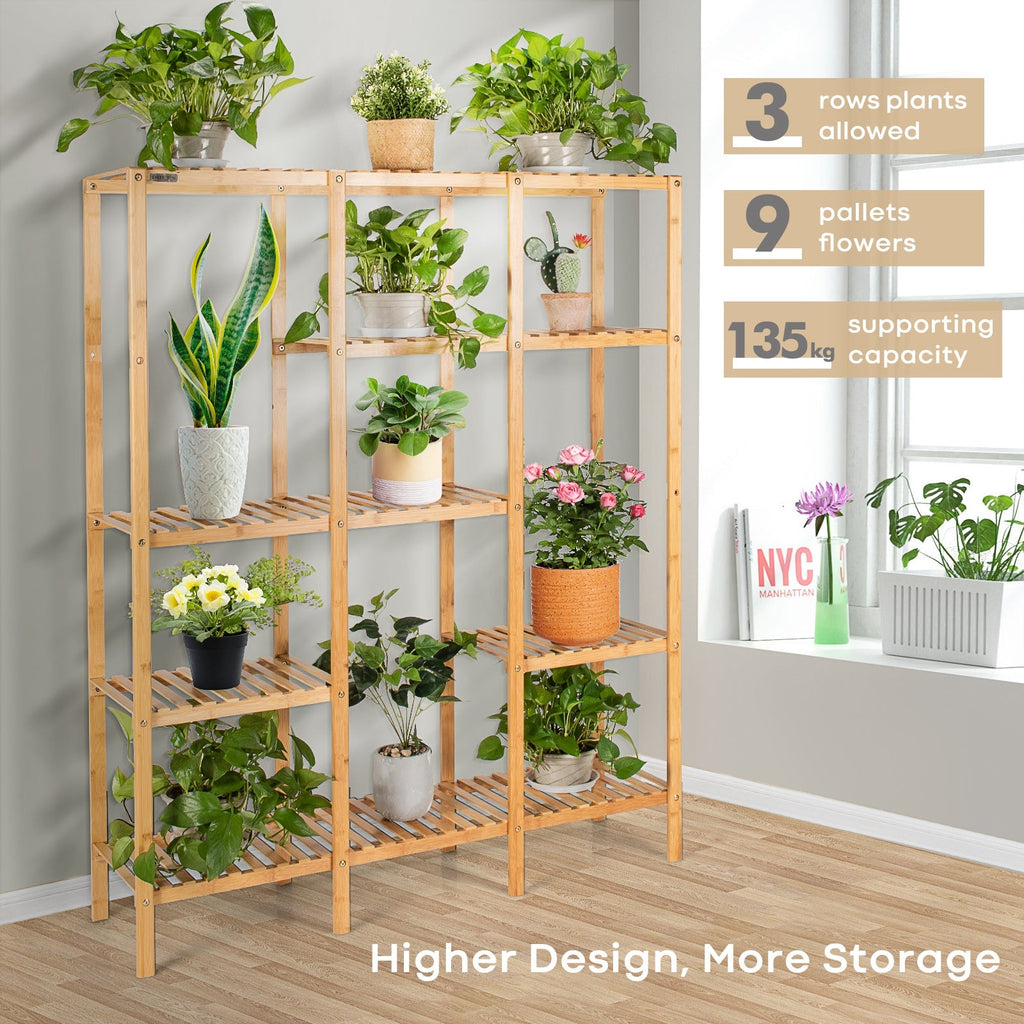 Natural Bamboo Living Shelf for Warm Minimalist Storage