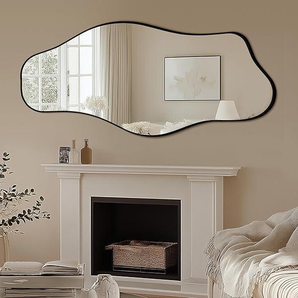 Irregular Black Cloud Mirror for Modern Luxury Walls