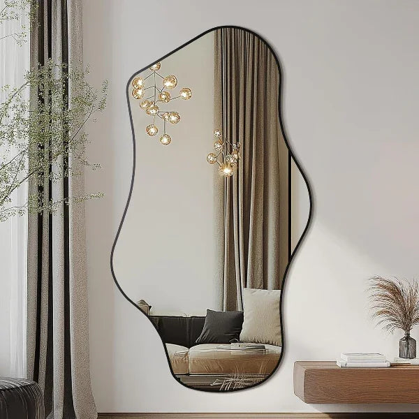 Irregular Black Cloud Mirror for Modern Luxury Walls