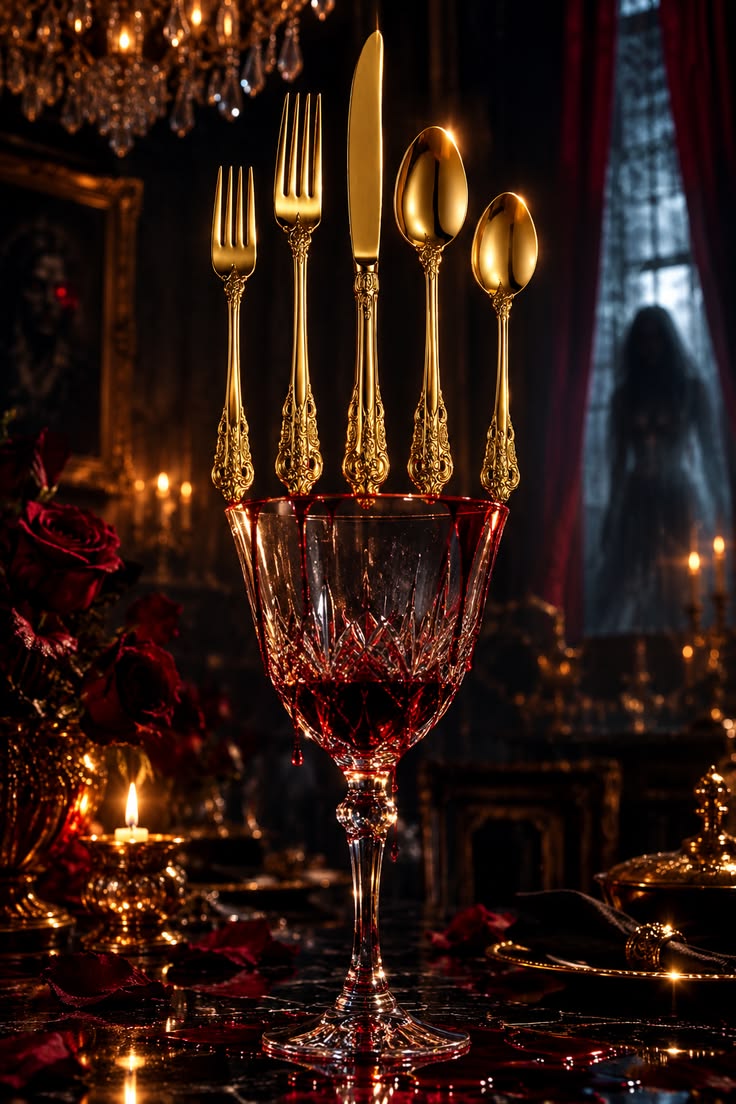 20 Piece Gold Stainless Steel Flatware Set for Dining